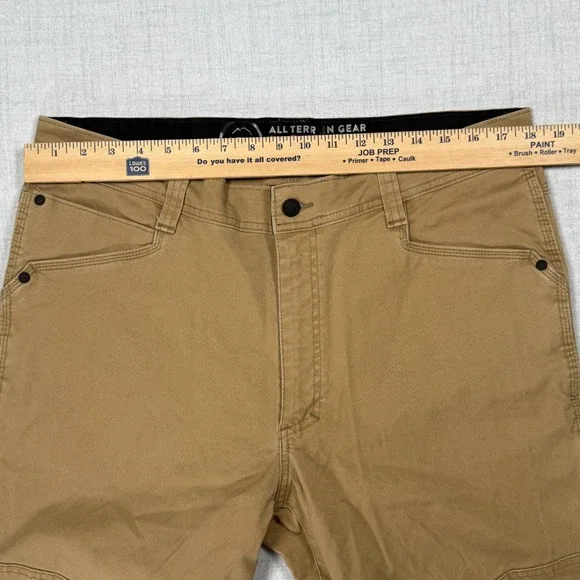 Wrangler ATG Pants Mens 38x30 Brown Canvas All Terrain Gear Double Knee NS857KL - Picture 6 of 9